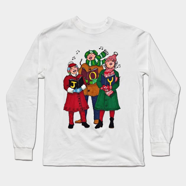 Tidings of Joy Long Sleeve T-Shirt by katydidkay